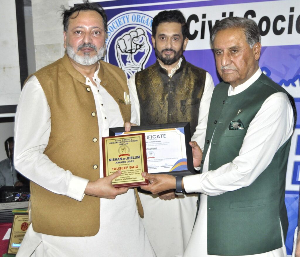 Hamza Baig Welfare Society Honored with Nishan Jhelum Award